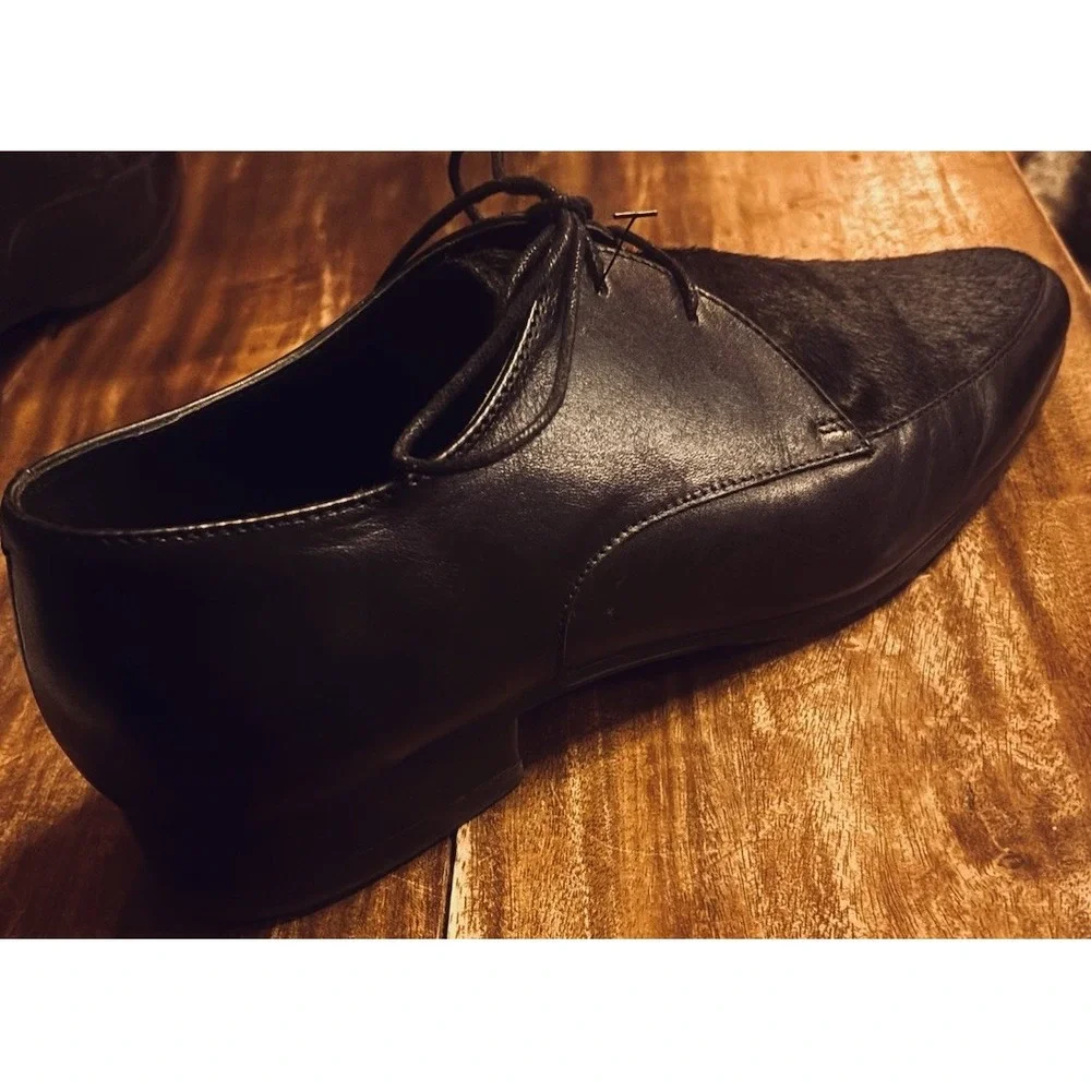 Aldo Jarom Men's Lace Up Derby Mixed Material  Shoes Leather Base W/ Pony Hair 9